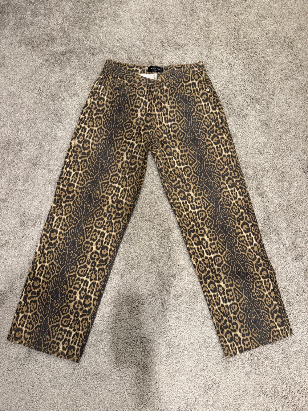 White Fox Leopard Jeans